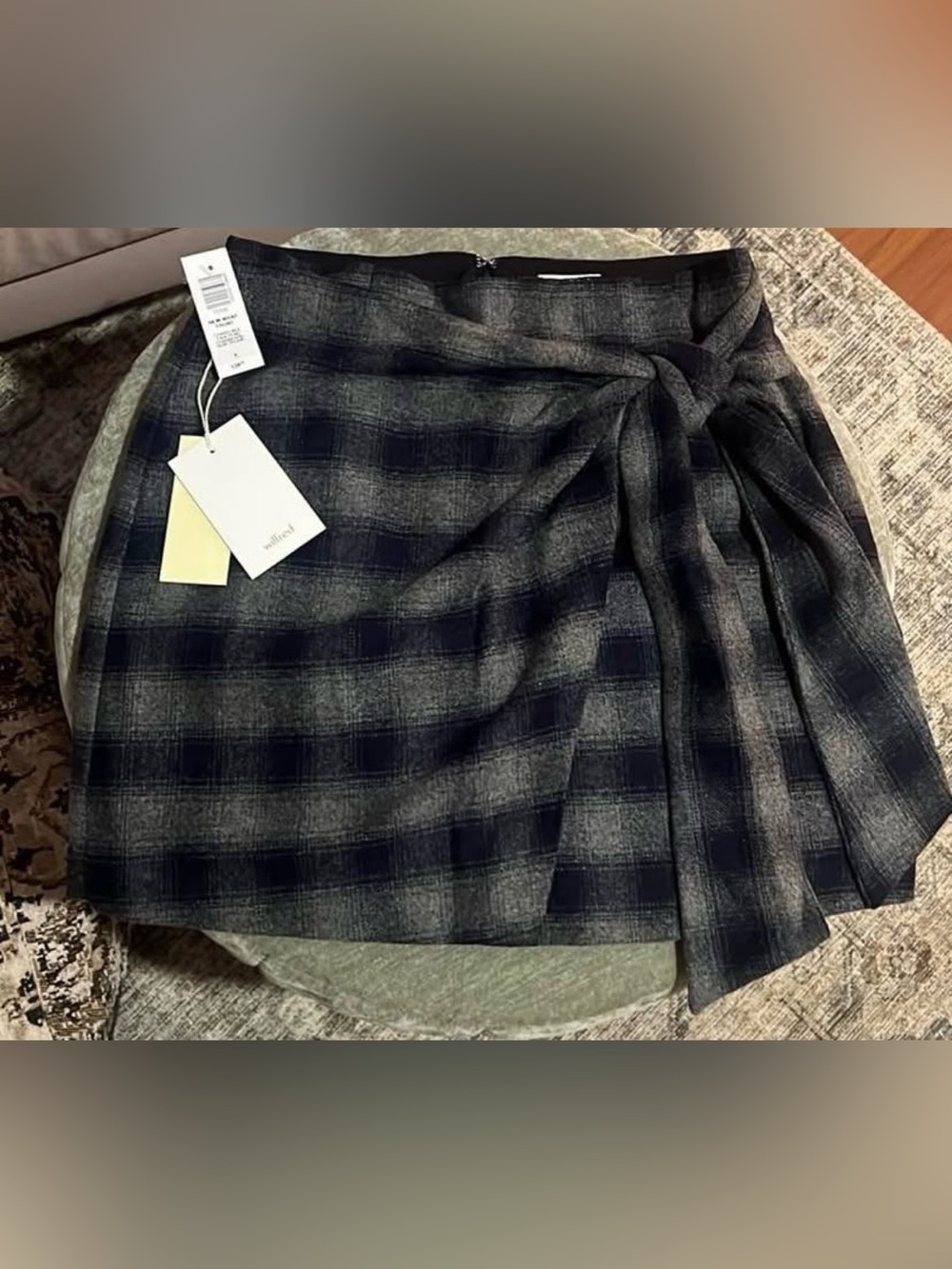 Wilfred Plaid Wrap Skirt
